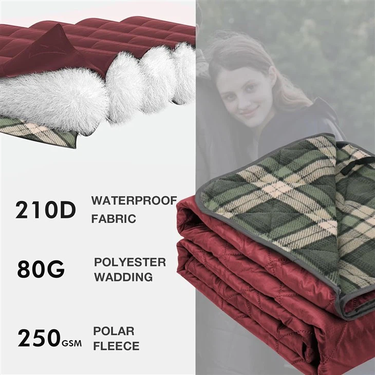 Waterproof Camping Blanket With Super Thick Fleece Lining suppliers